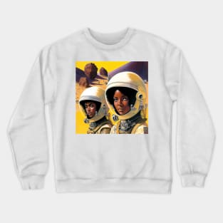 We Are Floating In Space - 63 - Sci-Fi Inspired Retro Artwork Crewneck Sweatshirt